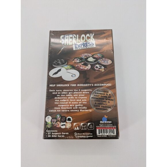 Sherlock Express Race to solve the Mystery Game by Blue Orange Age 7+ 2-6 Player - Picture 2 of 6